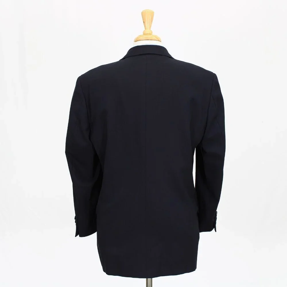 Joseph Abboud 40R Navy Wool Three Button Sport Coat Blazer Jacket B737